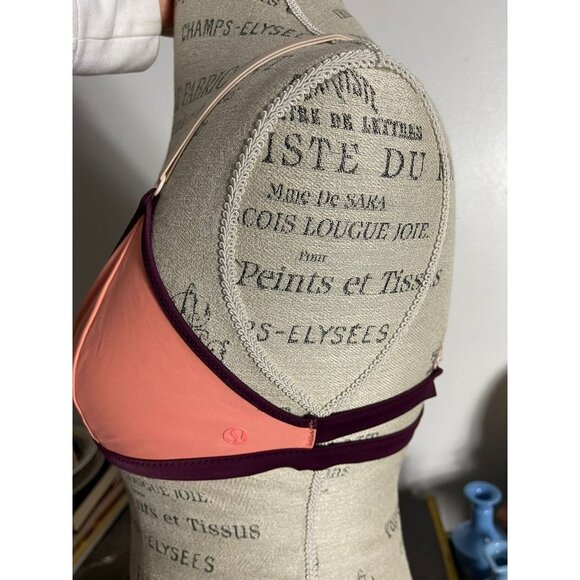 Lululemon Womens Adjustable Crisscross Bra Orange Sz S - Picture 4 of 6